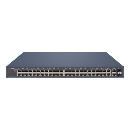 Switch 48 porturi Gigabit PoE, 2 porturi Gigabit RJ45, 2 x SFP, SMART Management - HIKVISION DS-3E1552P-SI