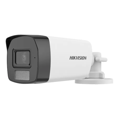 Dual Light - Camera analog 2MP, lentila 2.8mm, IR 40m, WL 40m, TVI/AHD/CVI/CVBS, Mic. - HIKVISION DS-2CE17D0T-LFS-2.8mm