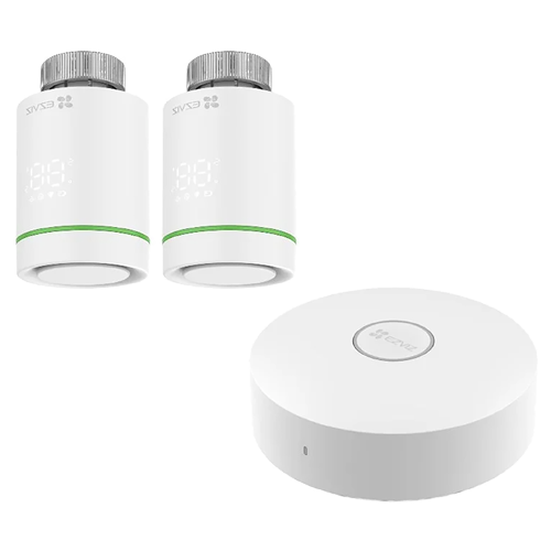 Kit Home Gateway Smart Home + 2 x Termostat inteligent, comunicare wireless ZigBee, EZVIZ
