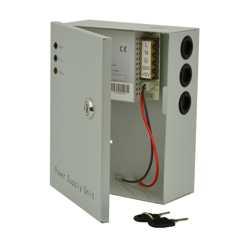 Sursa de alimentare 12V, 3Ah, back-up in cabinet metalic