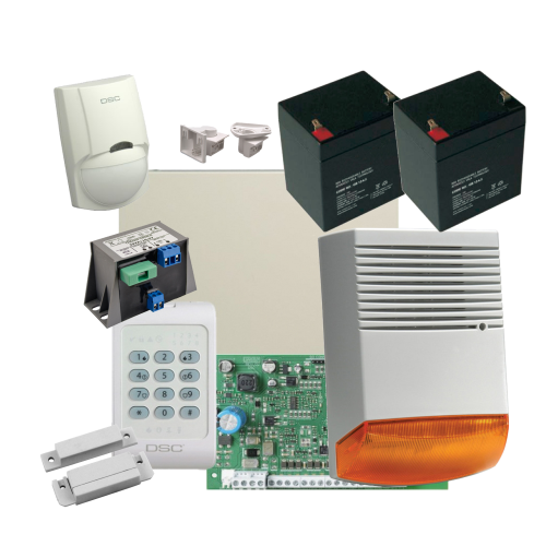 Kit alarma la efractie DSC cu sirena exterioara