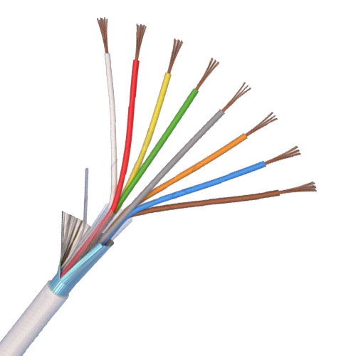 Cablu de alarma 8 fire ecranate, cupru integral Cablu de alarma 8 fire ecranate, cupru integral