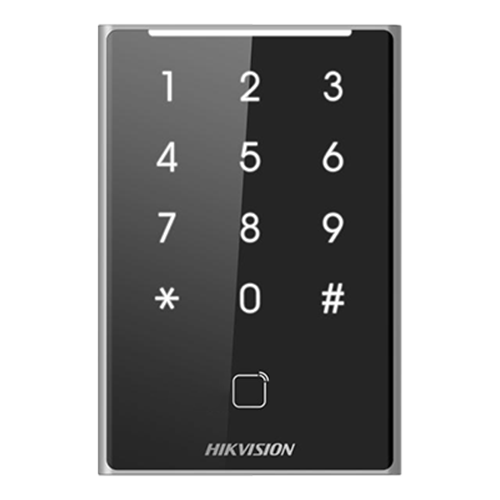 Cititor de proximitate MIFARE cu tastatura integrata, Wiegand, RS485 - HIKVISION