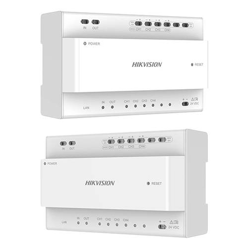 KIT videointerfon 2 fire pentru 1 familie, monitor 7 inch, Alarma, IK08, Card 32GB - HIKVISION