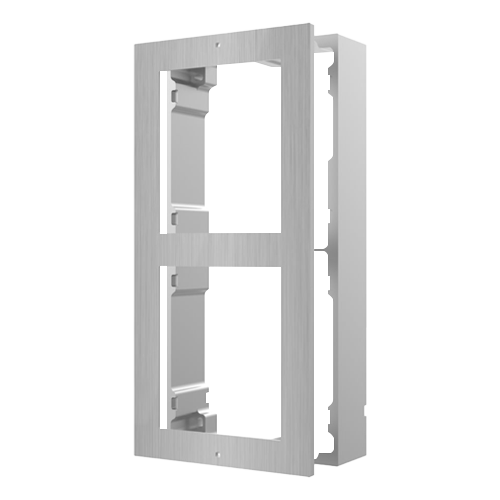 Rama montaj aparent din otel inoxidabil, 2 module, pentru Interfon modular - HIKVISION