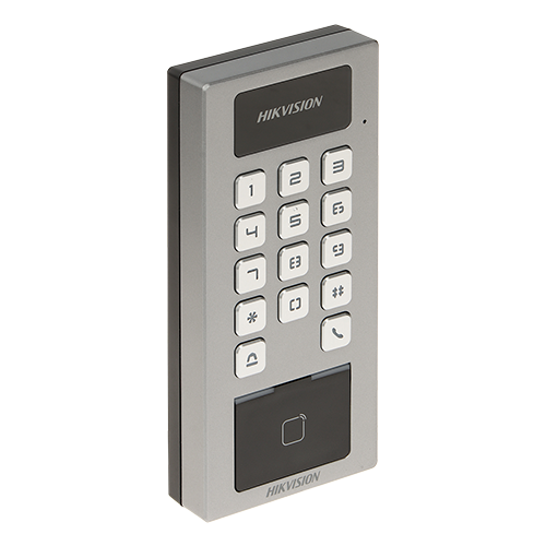 Terminal control acces si interfon cu tastatura, cititor card, Bluetooth, Wi-Fi, Alarma - HIKVISION
