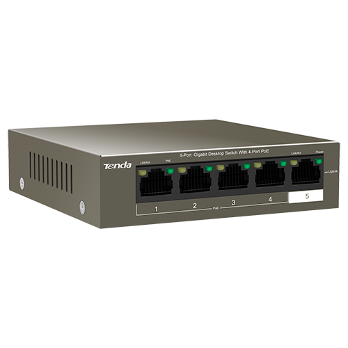 Switch 4 porturi Gigabit PoE, 1 port Uplink Gigabit - Tenda