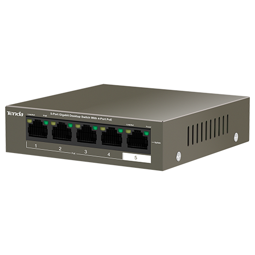 Switch 4 porturi Gigabit PoE, 1 port Uplink Gigabit - Tenda