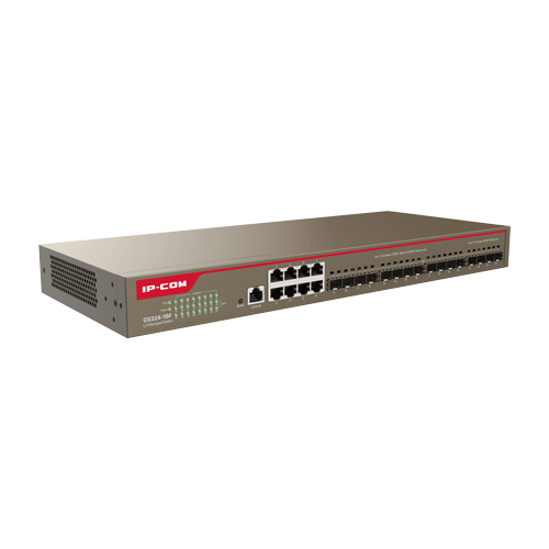Switch 16 porturi SFP 1Gbps, 8 porturi RJ45 1Gbps, 1 port consola, L3 Cloud Management - IP-COM