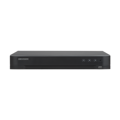 DVR 4K AcuSense, 4ch analog, 4ch IP, 8MP, audio over coaxial, Alarma - HIKVISION
