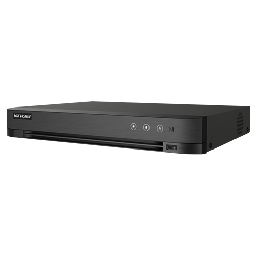 DVR 4K AcuSense, 8ch analog, 16ch IP, 8MP, Alarma, 1U - HIKVISION
