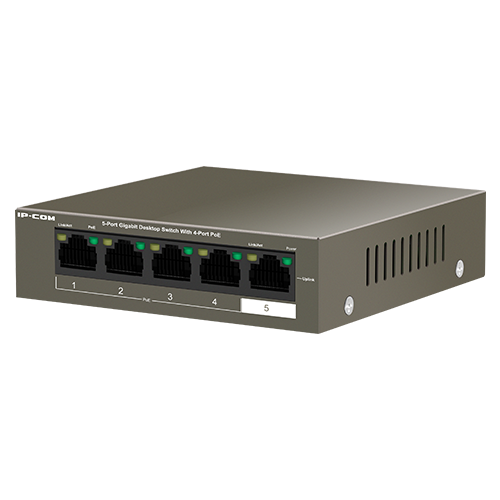 Switch 4 porturi Gigabit PoE, 1 port RJ45 Gigabit - IP-COM