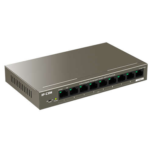 Switch 8 porturi Gigabit PoE, 1 x RJ45 Gigabit Uplink - IP-COM