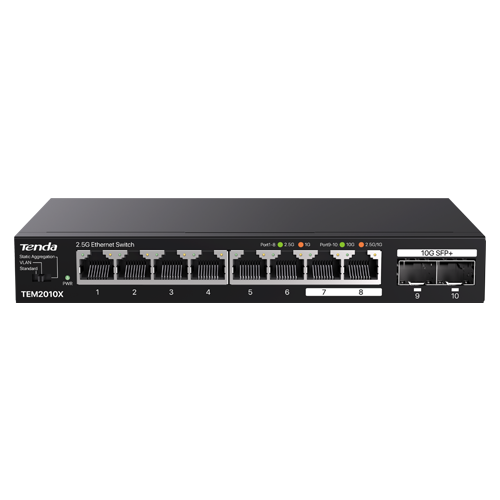 Switch 8 x RJ45 2.5G, 2 x SFP+ 10G - TENDA