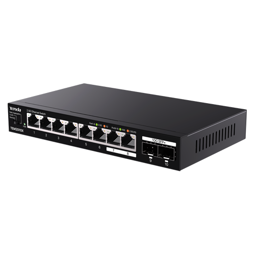 Switch 8 x RJ45 2.5G, 2 x SFP+ 10G - TENDA