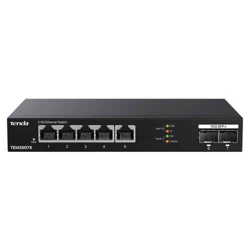 Switch 5 x RJ45 2.5G, 2 x SFP+ 10G - TENDA