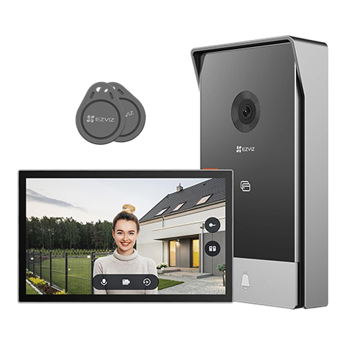 Kit video-interfon, monitor tactil 7 inch, camera 2MP, IR 5m, SDcard, Wi-Fi6 - EZVIZ