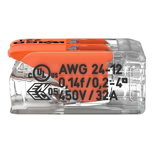 Conector derivatie 2 fire, max. 4 mm² (100 buc.) - WAGO	