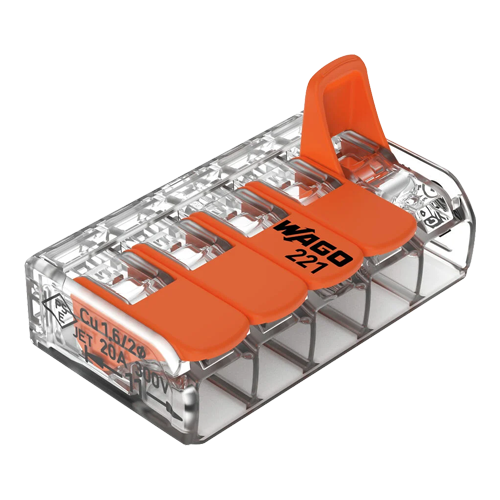 Conector derivatie 5 fire, max. 4 mm² (25 buc.) - WAGO