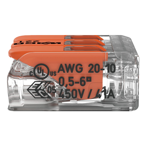 Conector derivatie 3 fire, max. 6 mm² (30 buc.) - WAGO	