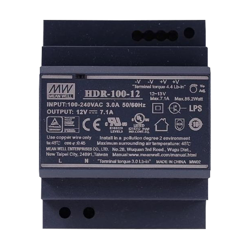 Sursa de alimentare in comutatie, 12V / 7.1A, sina DIN - MEAN WELL