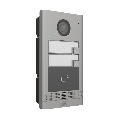 Post exterior videointerfon TCP/IP pentru 2 familii, IR, IK08 - UNV	