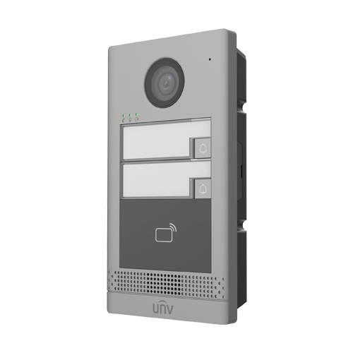 Post exterior videointerfon TCP/IP pentru 2 familii, IR, IK08 - UNV	