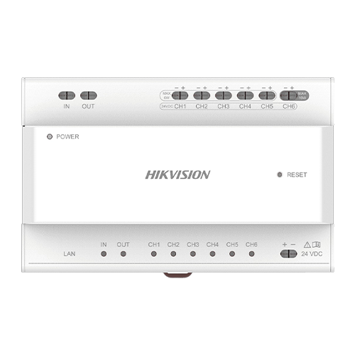 Distribuitor IP Video/Audio doua fire pentru 6 posturi - HIKVISION