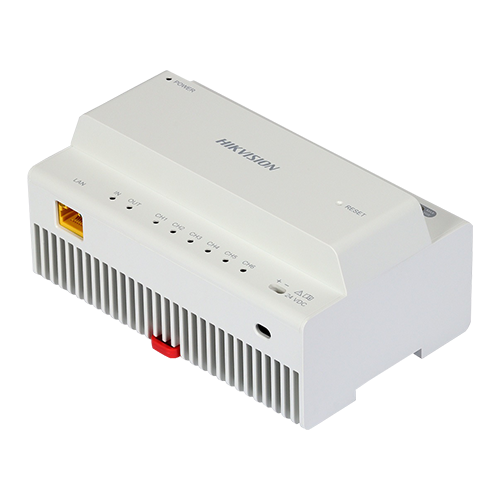 Distribuitor IP Video/Audio doua fire pentru 6 posturi - HIKVISION