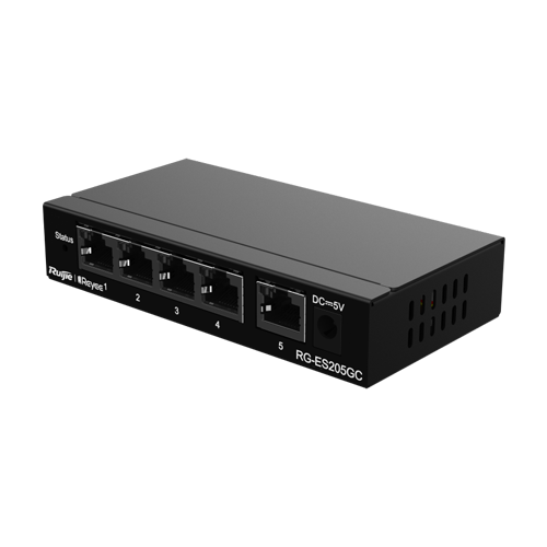 Switch 5 porturi RJ45 Gigabit, L2 Cloud Management - Ruijie
