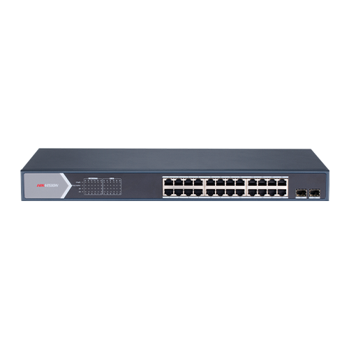 Switch 24 porturi PoE Gigabit, 2 port SFP Gigabit, management - HIKVISION