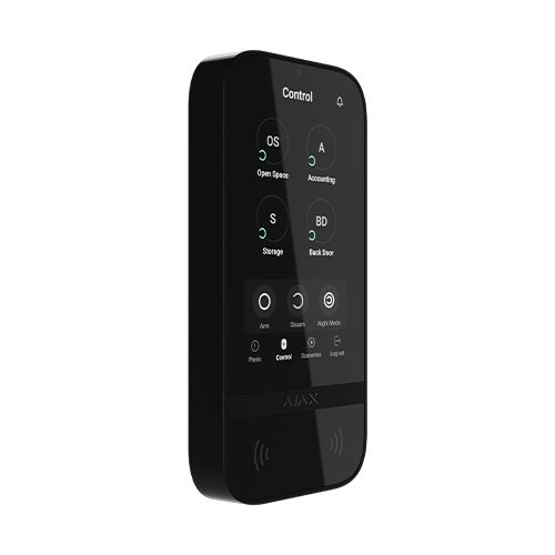 Tastatura KeyPad TouchScreen, negru- AJAX