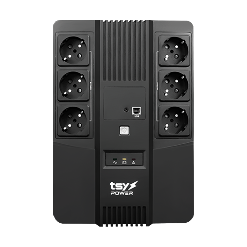 UPS TSY Power, 600VA/360W, LED, line interactive, 6 x Schuko	