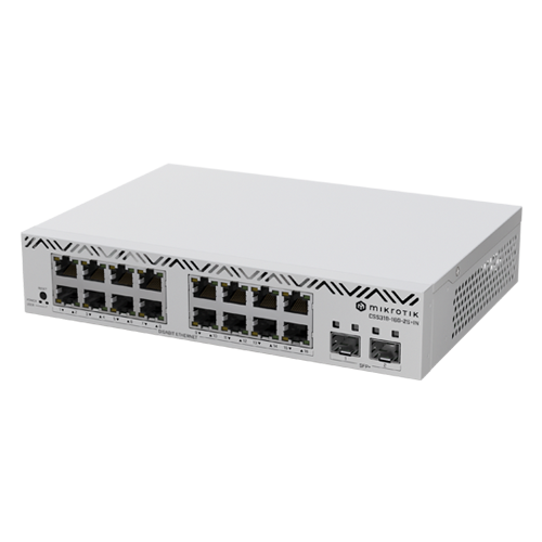 Cloud Smart Switch, 16 x Gigabit, 2 x SFP+ 10Gbps, 1U - Mikrotik