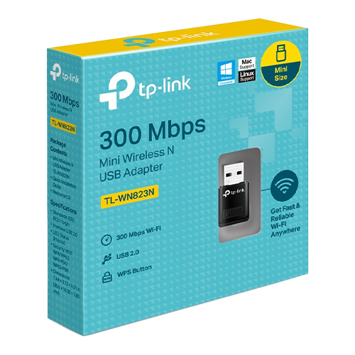 Adaptor USB Wireless TP-LINK N300 TL-WN823N, 300Mbps