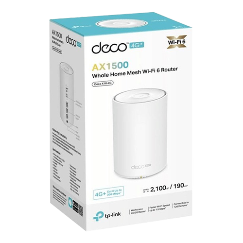 Router Wireless TP-Link Deco X10-4G 4G+ AX1500, Dual Band, 300Mbps