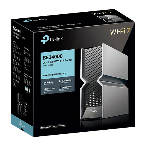 Router Wireless TP-LINK 10Gigabit Archer BE900 BE24000 Quad-Band WiFi 7