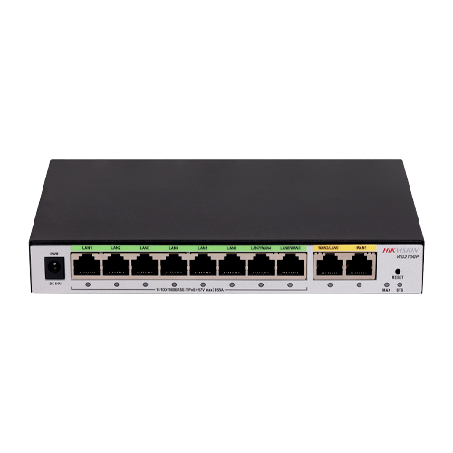 Router All in One, 2 x RJ45 Gigabit, 8 x RJ45 PoE Gigabit, Behavior Management - HIKVISION