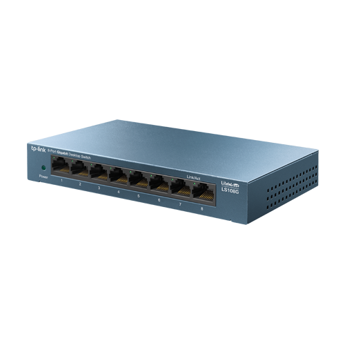 Switch LiteWave LS108G, 8 porturi RJ45 Gigabit, Unmanaged - TP-Link