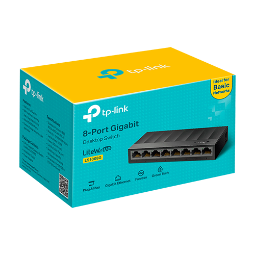 Switch LiteWave LS1008G, 8 porturi RJ45 Gigabit, Unmanaged - TP-Link