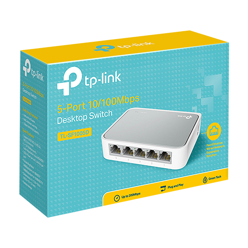 Switch 5 porturi RJ45 10/100 Mbps, Unmanaged - TP-Link