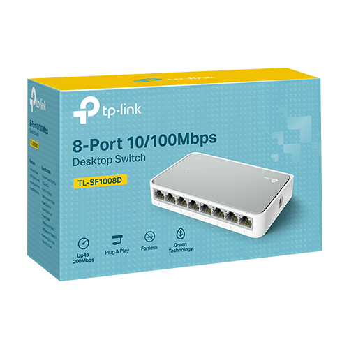 Switch 8 porturi RJ45 10/100 Mbps, Unmanaged - TP-Link