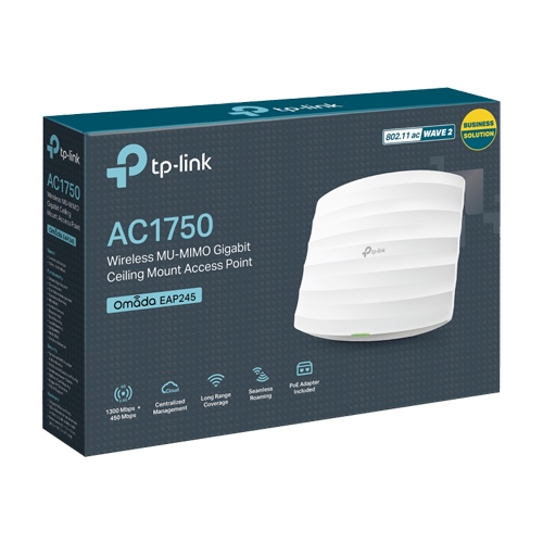 Access Point Wi-Fi 5, AC1750 Dual-Band, 3.5/4 dBi, 2 x RJ45 Gigabit, PoE - TP-Link Omada