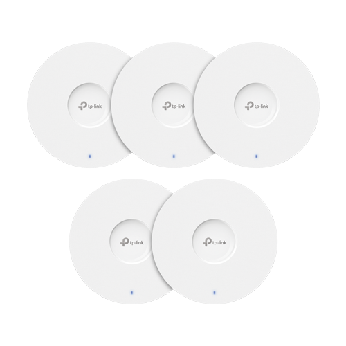 Set 5 x Access Point Wi-Fi 6, AX3000 Dual-Band, 3/5 dBi, 1 x RJ45 Gigabit, PoE - TP-Link Omada