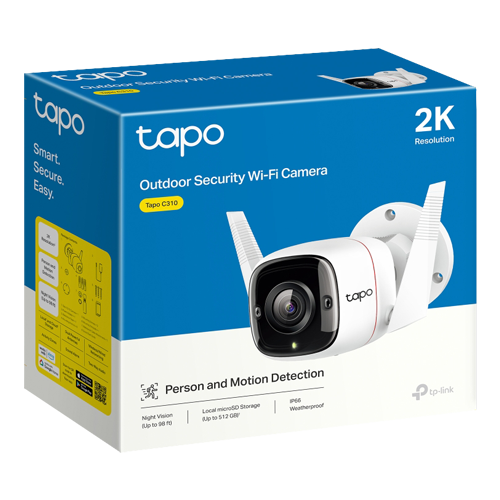 Camera IP Wi-Fi, Rezolutie 2K, Audio bidirectional, Alarma, IR 30M - TP-Link Tapo	