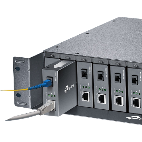 Suport rackabil pentru convertoare media TP-Link TL-FC1420, 14 sloturi - TP-Link