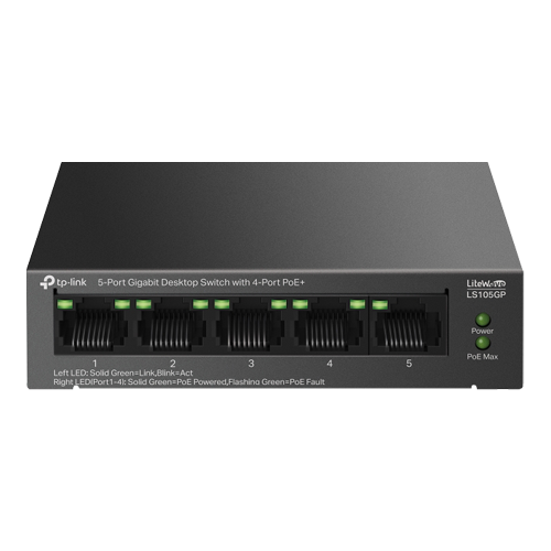  Switch LiteWave, 5 porturi RJ45 Gigabit, 4xPoE - TP-Link