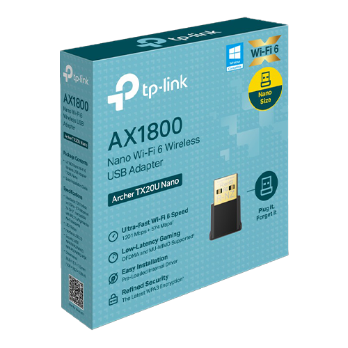 Adaptor USB wireless TP-LINK Archer TX20U Nano AX1800 Nano Wi-Fi 6 - TP-LINK