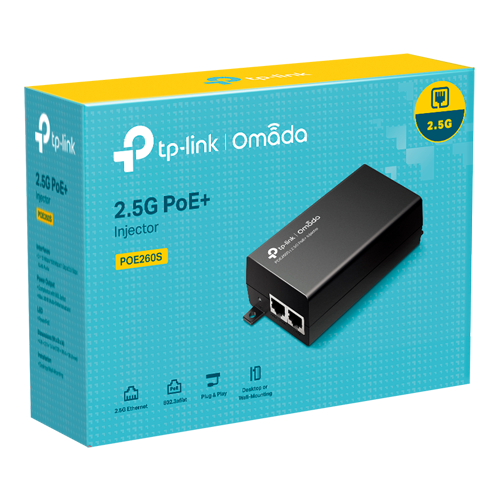 Injector PoE+, 2 x RJ45 2.5G, 30W - TP-Link Omada	
