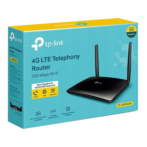 Router wireless cu functie telefonie TP-LINK TL-MR6500v N300 4G LTE 10/100 Mbps